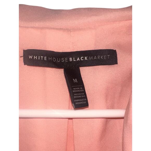 White House Black Market Pink Hooded Anorak Jacket Sz M Lightweight Utility Coat - Picture 3 of 6